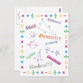 Ontwerp van wiskunde briefkaart (Voorkant / Achterkant)