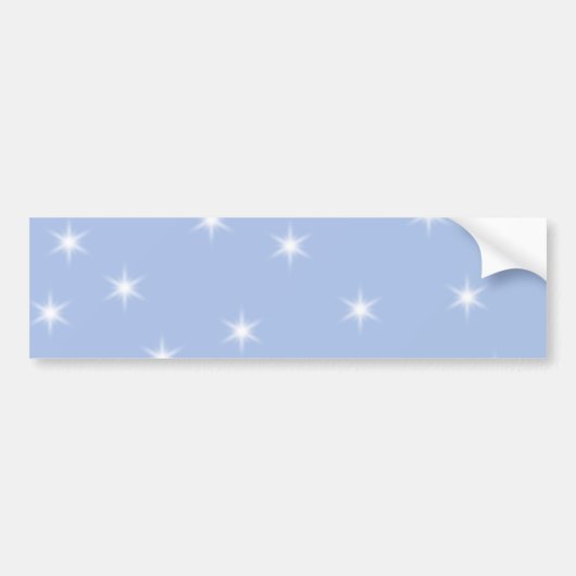Ontwerp van witte en blauwe sterren. bumpersticker (Voorkant)