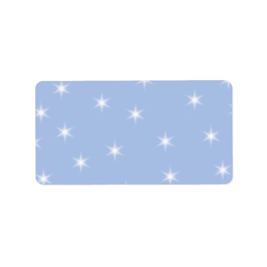 Ontwerp van witte en blauwe sterren. etiket (Voorkant)