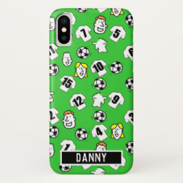 Ontwerp van witte Footballs Shirten. Case-Mate iPhone Case