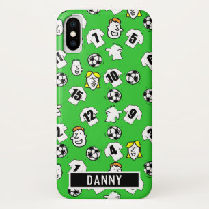 Ontwerp van witte Footballs Shirten. Case-Mate iPhone Case