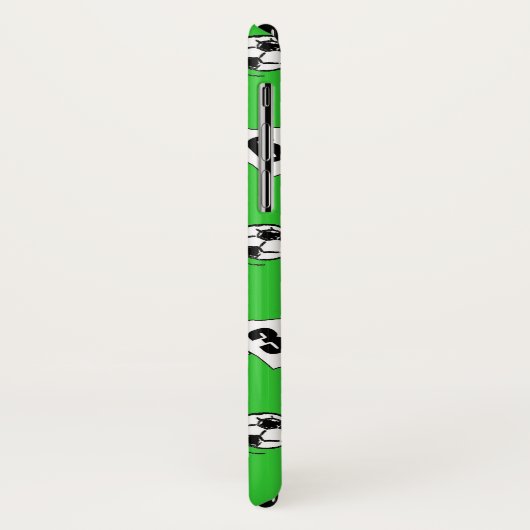 Ontwerp van witte Footballs Shirten. Case-Mate iPhone Case (Achterkant/links)