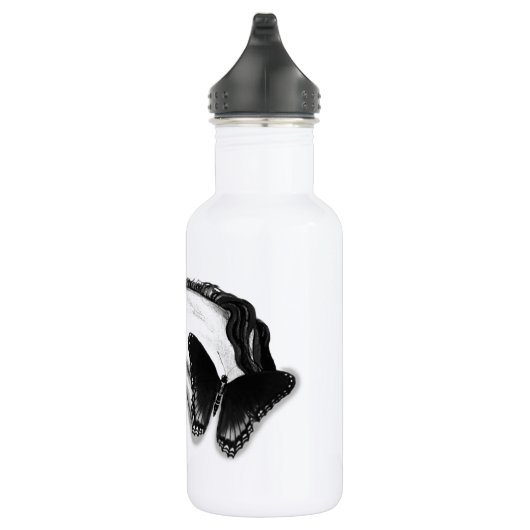 Ontwerp van witte paarden en vlinders waterfles  (Rechts)