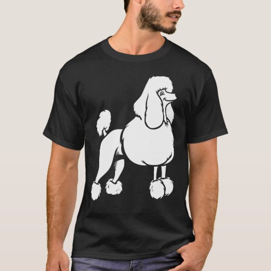 ontwerp van witte poedel t-shirt (Voorkant)
