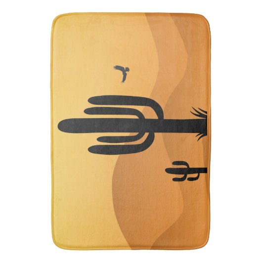 Ontwerp van woestijncactus badmat (Voorkant Verticaal)