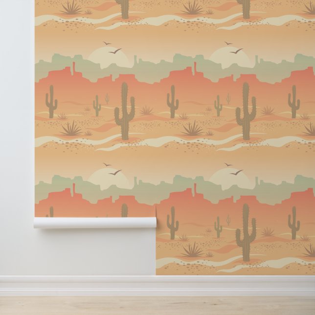 Ontwerp van woestijnlandschap behang (Applicatie)