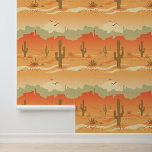 Ontwerp van woestijnlandschap behang