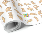 Ontwerp van Yoga Teddy Bear Wrapping Paper Cadeaupapier (Rol Hoek)