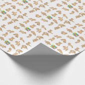 Ontwerp van Yoga Teddy Bear Wrapping Paper Cadeaupapier (Hoek)