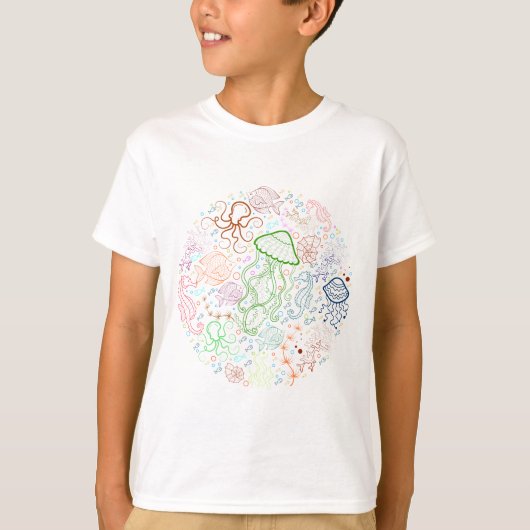 ontwerp van zeedieren kunst t-shirt (Voorkant)