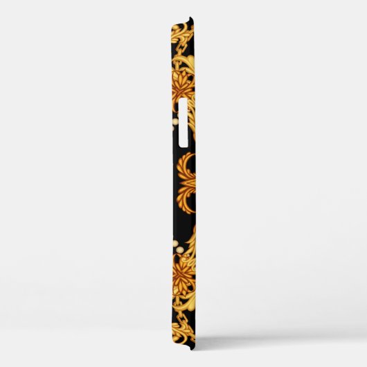 Ontwerp van zijden sjaal met roerstenen en goud Case-Mate iPhone case (Achterkant / Rechts)