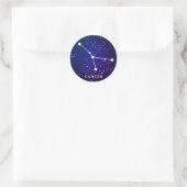 Ontwerp van zodiac-constellatie bij kanker ronde sticker (Tas)