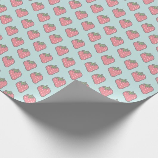 Ontwerp van zoete aardbeien cadeaupapier (Hoek)