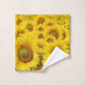Ontwerp van zonnebloemen bad handdoek (Wasdoekje)