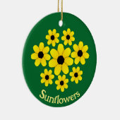 Ontwerp van zonnebloemen keramisch ornament (Rechts)