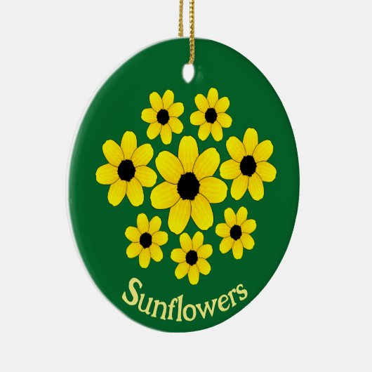 Ontwerp van zonnebloemen keramisch ornament (Rechts)