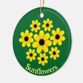 Ontwerp van zonnebloemen keramisch ornament (Links)