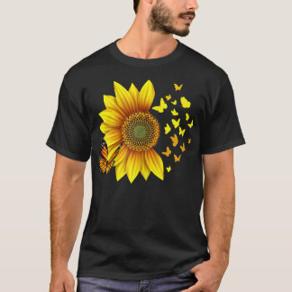 Ontwerp van zonnebloemknoppen t-shirt
