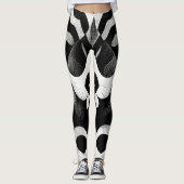 Ontwerp van zwart en wit proefmodel leggings (Voorkant)