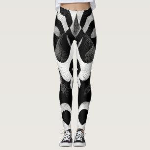 Ontwerp van zwart en wit proefmodel leggings