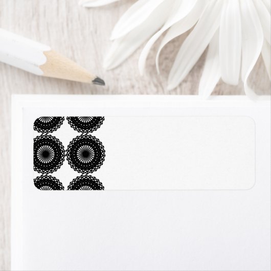 Ontwerp van zwart looppatroon. Custom Etiket (Insitu)