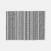 Ontwerp van zwart-wit aztec-patronen fleece deken (Voorkant (Horizontaal))