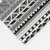 Ontwerp van zwart-wit aztec-patronen fleece deken (Hoek)
