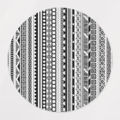 Ontwerp van zwart-wit aztec-patronen labels (Design 2)