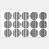 Ontwerp van zwart-wit aztec-patronen labels (Vel)