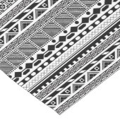 Ontwerp van zwart-wit aztec-patronen lange tafelloper (Hoek)
