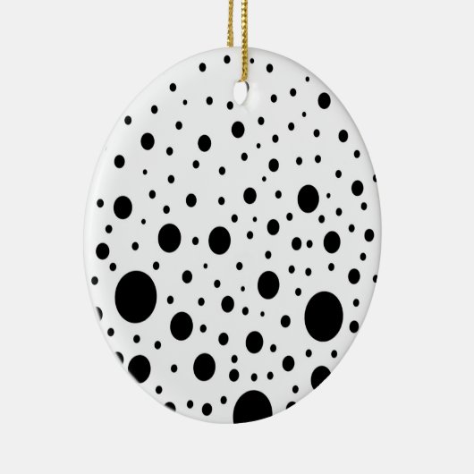 Ontwerp van zwart-wit-cirkels keramisch ornament (Rechts)