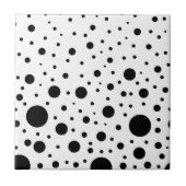 Ontwerp van zwart-wit-cirkels tegeltje (Voorkant)