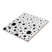 Ontwerp van zwart-wit-cirkels tegeltje (Zijkant)