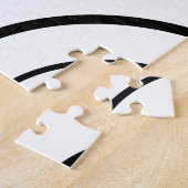 Ontwerp van zwart-wit-cirkelvormig ontwerp | Minim Legpuzzel (Zijkant)