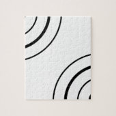 Ontwerp van zwart-wit-cirkelvormig ontwerp | Minim Legpuzzel (Verticaal)