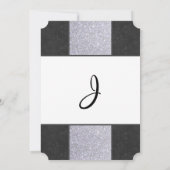 Ontwerp van zwart-wit en zilver glitter-beeldscher kaart (Achterkant)