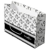 Ontwerp van zwart-wit Voetbal Large Cadeautasje (Voorkant Gekanteld)