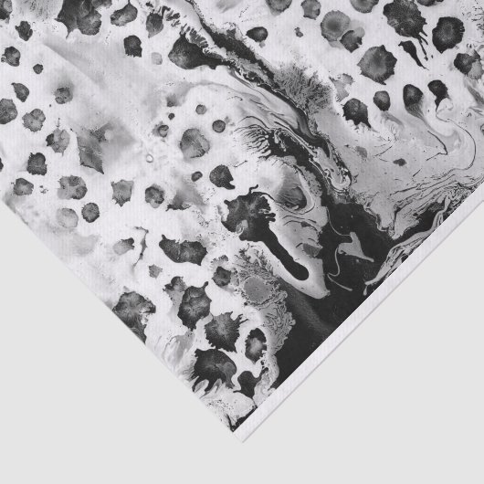 Ontwerp van zwart-wit water, marmeringspapje tissuepapier (Detail)