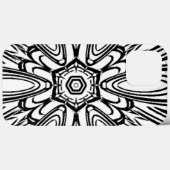 ontwerp van zwarte en witte bloem Case-Mate iPhone case (Achterkant (horizontaal))