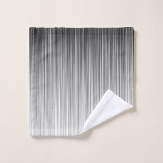 Ontwerp van zwarte en witte lijnen bad handdoek (Wasdoekje)