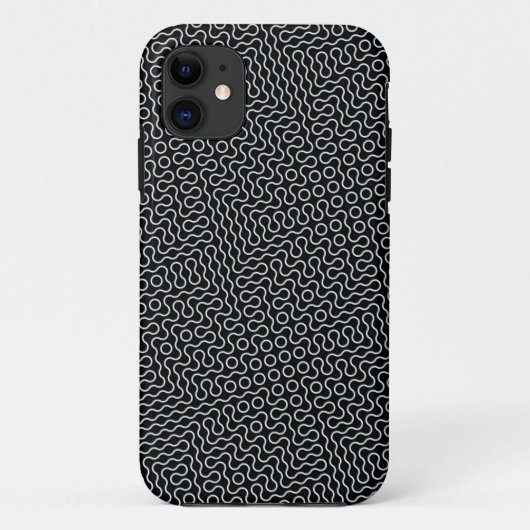 Ontwerp van zwarte en witte lijnen Case-Mate iPhone case (Achterkant)