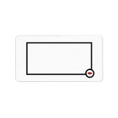 Ontwerp van zwarte en witte rode lippen etiket (Voorkant)