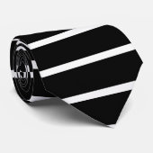 Ontwerp van zwarte en witte strepen stropdas (Opgerold)