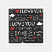 Ontwerp van zwarte en witte Valentijn Servet (Voorkant)