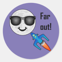 Ontwerp ver uit - Klassieke ronde sticker