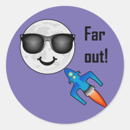 Ontwerp ver uit - Klassieke ronde sticker