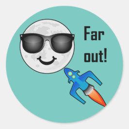 Ontwerp ver uit - Klassieke ronde sticker