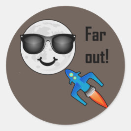 Ontwerp ver uit - Klassieke ronde sticker