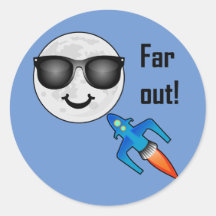 Ontwerp ver uit - Klassieke ronde sticker