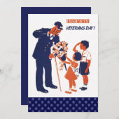  Ontwerp Veteranen Dag Vlakke Kaarten (Voorkant / Achterkant)